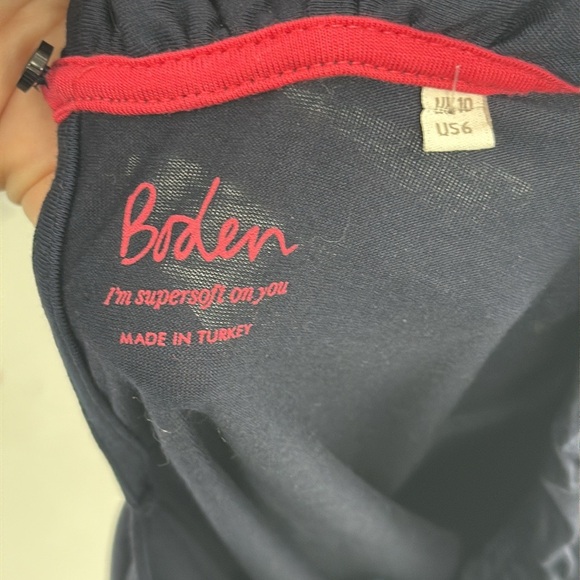 Boden Supersoft Frill Detail Top size 6 Navy Blue NWOT - Picture 14 of 15